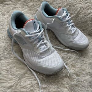 Lotto White and Blue Women's Miracle 400 Sneakers Size 8